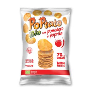 Τσιπς PoPtato με Γεύση Τομάτας-Πάπρικα χωρίς Τηγάνισμα BIO