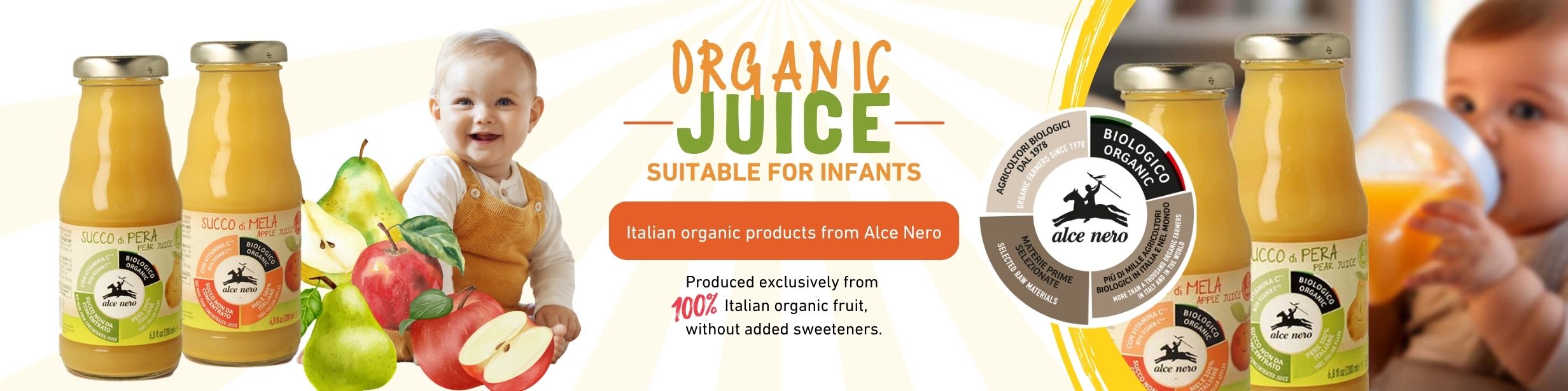 Alce Nero - Organic juices suitable for infants